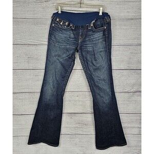 True Religion A Pea In The Pod Boot Cut High Belly Band Maternity Jeans Size 31